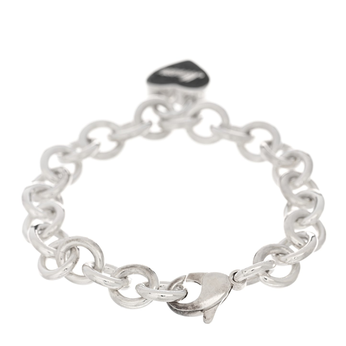 Sterling Silver Mom Heart Lock Charm Bracelet