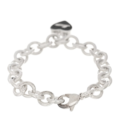 Tiffany Sterling Silver Mom Heart Lock Charm Bracelet 2 of 4