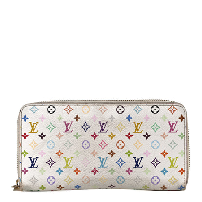 Louis Vuitton Monogram Multicolor Zippy Wallet White Litchi 1 of 9