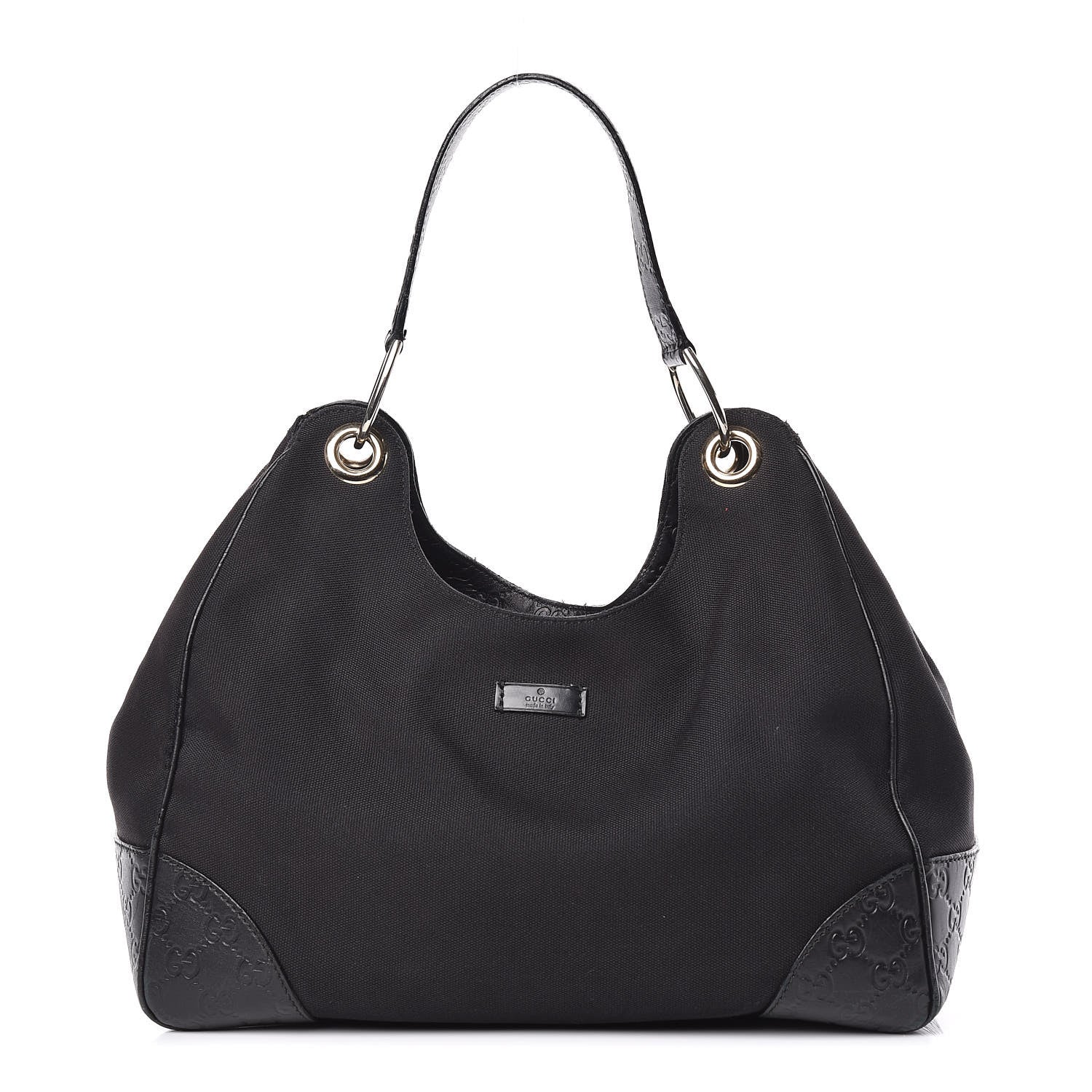 Gucci Canvas Guccissima Hobo Black 1 of 16