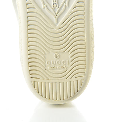 Gucci Calfskin Web Floral Embroidered Womens Ace Sneakers 35.5 White 10 of 11