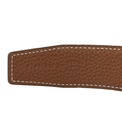 Hermes Box Togo 32mm Belt Strap 105 42 Rouge H Gold 5 of 5