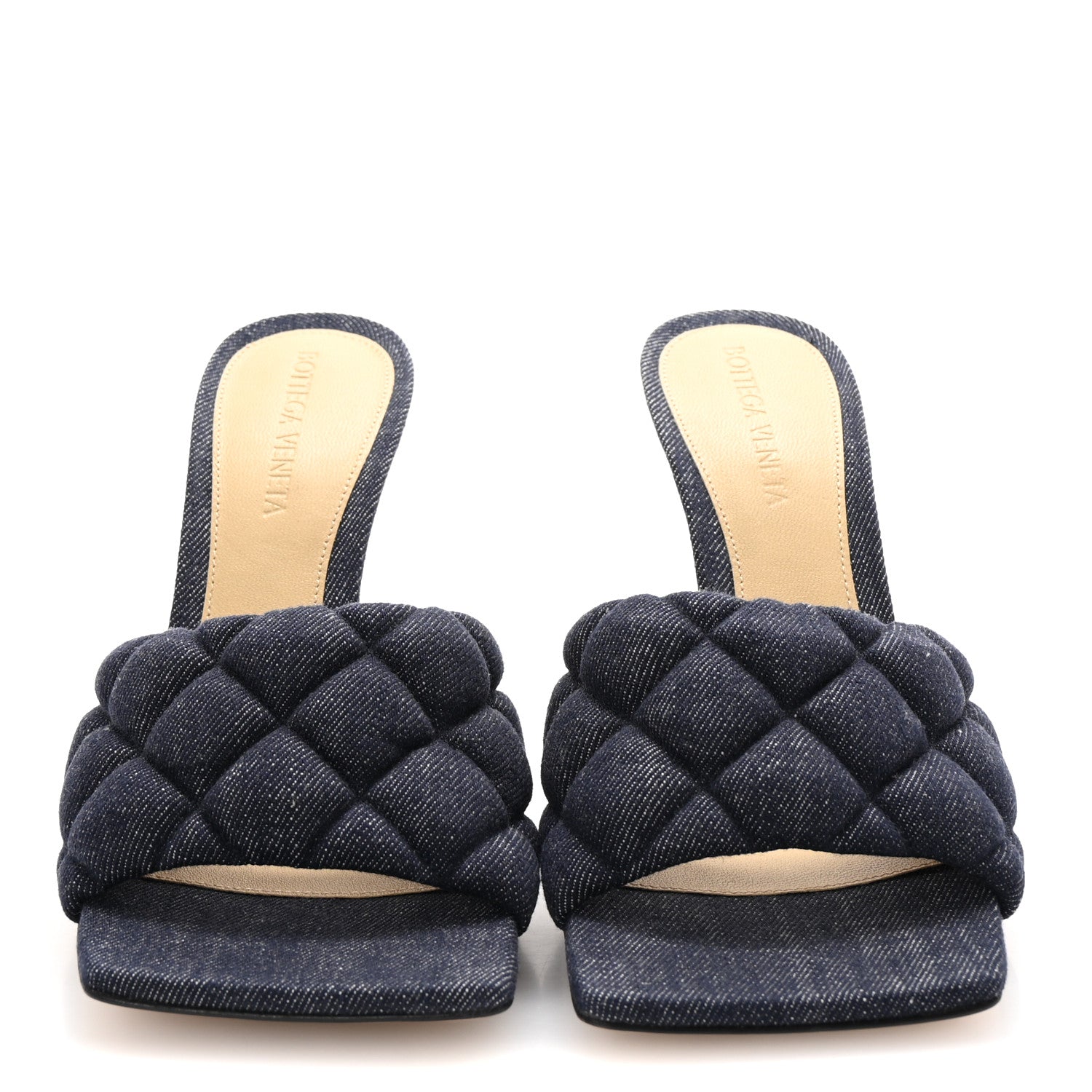 Bottega Veneta Denim Matelasse Padded Mule Sandals 36 Indigo 3 of 9