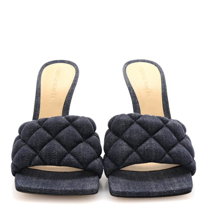 Bottega Veneta Denim Matelasse Padded Mule Sandals 36 Indigo 3 of 9