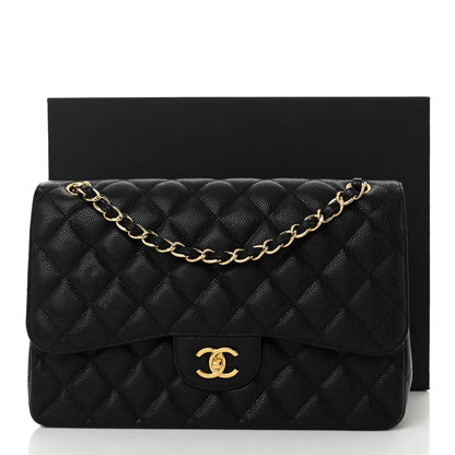Chanel Caviar Quilted Jumbo Double Flap Black 11 of 11