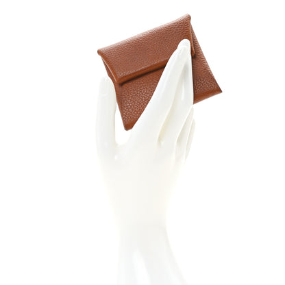 Hermes Barenia Faubourg Bastia Coin Purse Fauve 2 of 6