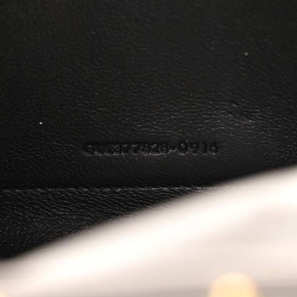 Saint Laurent Grain De Poudre Matelasse Chevron Monogram Chain Wallet Oyster Grey 12 of 13