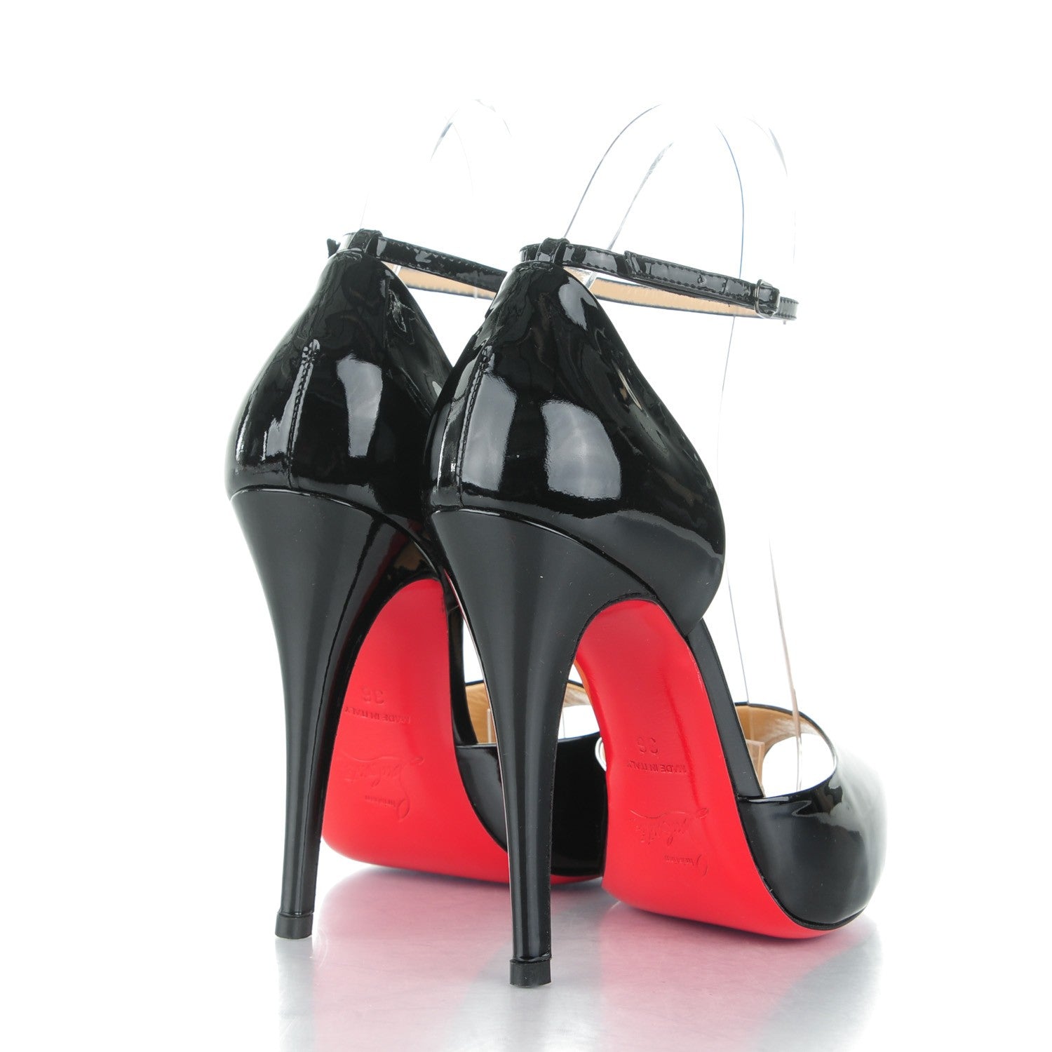 Christian Louboutin Patent Claudia 120 Pumps 36 Black 4 of 7