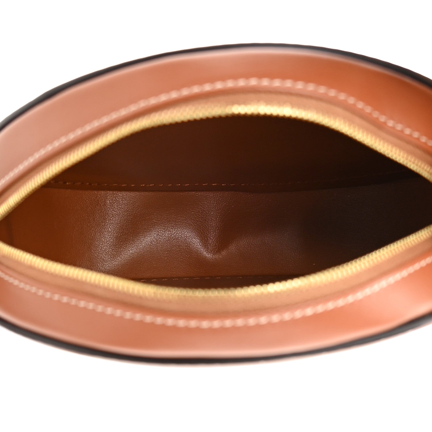 Celine Smooth Calfskin Cuir Small Triomphe Oval Crossbody Purse Tan 5 of 12