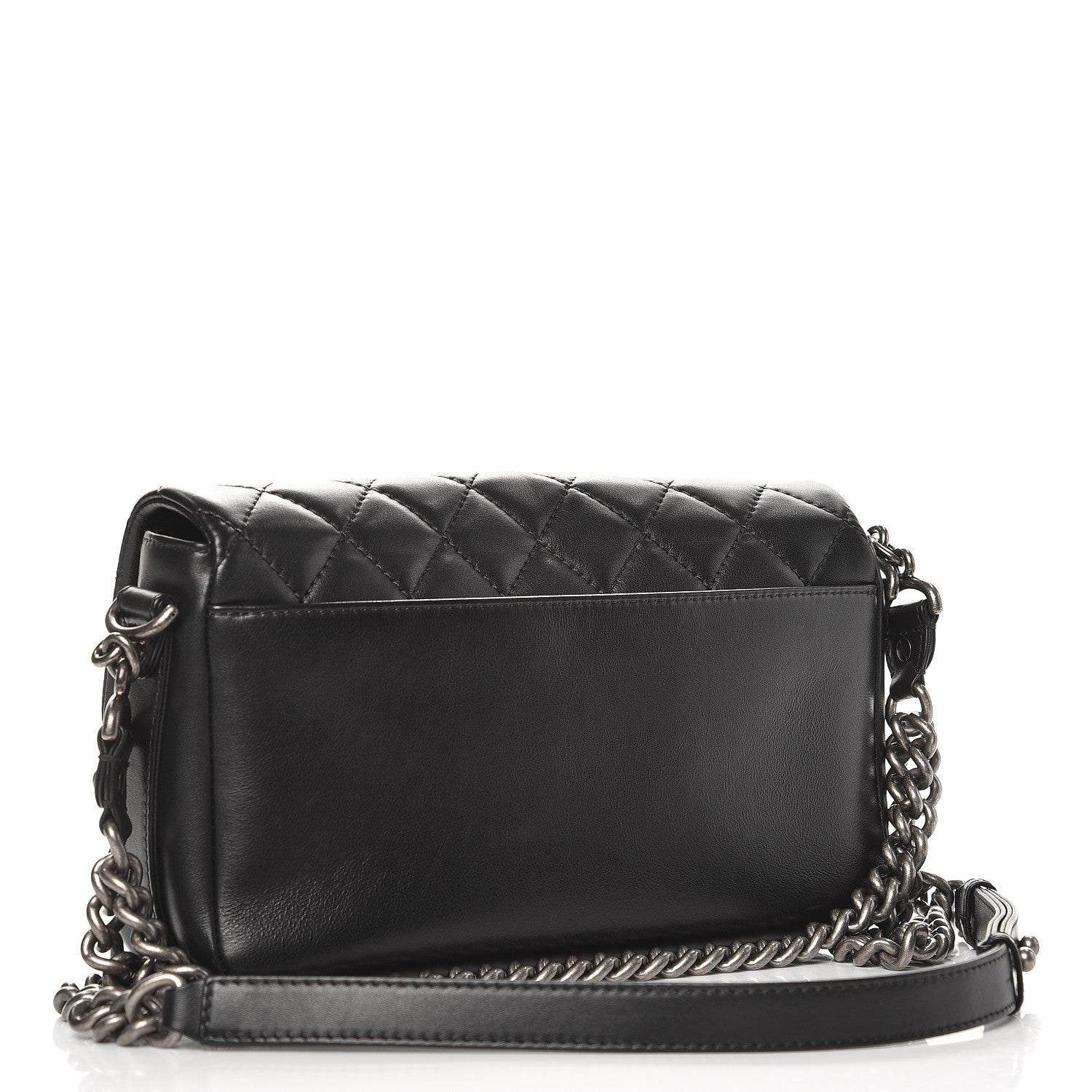 Chanel Calfskin Quilted Large Rock My Shoulder Flap Black 3 of 9