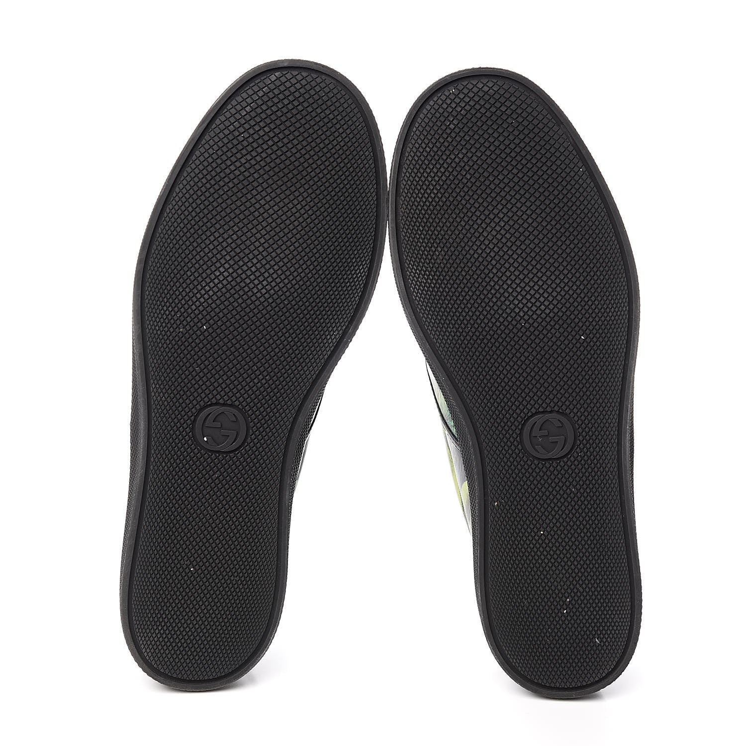 Gucci Calfskin Tropical Print Mens Dublin Slip On Sneakers 8 Black 5 of 8