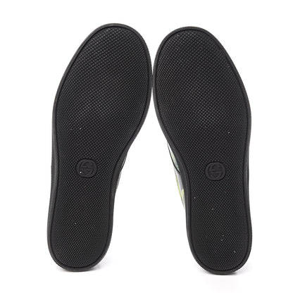 Gucci Calfskin Tropical Print Mens Dublin Slip On Sneakers 8 Black 5 of 8