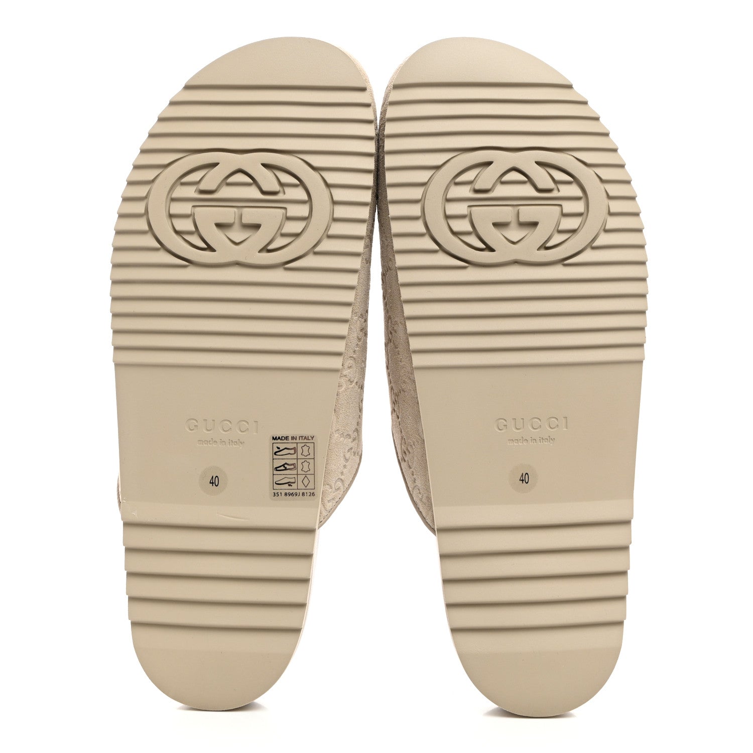 Gucci Suede Guccissima Womens Horsebit Slippers 40 Oatmeal 5 of 8