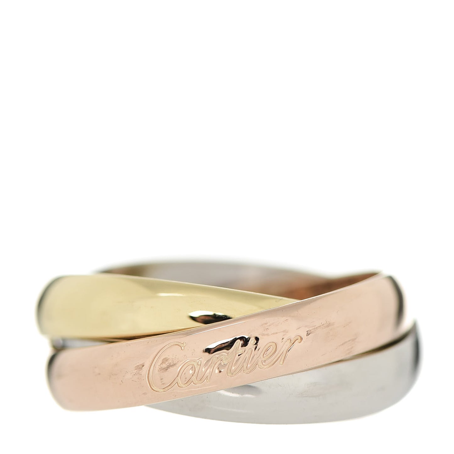 18K Pink Yellow White Gold Classic Trinity Ring 50 5.25