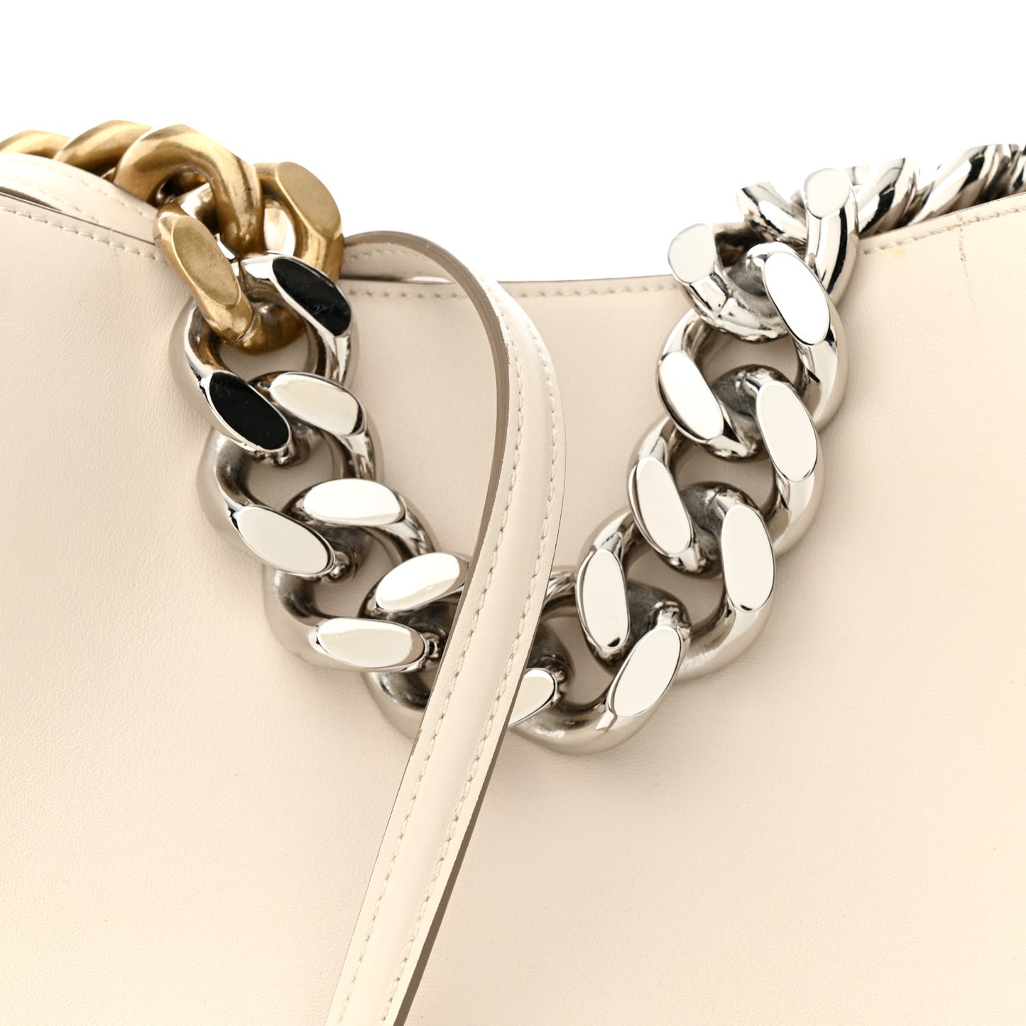Eco Alter Nappa Medium Frayme Shoulder Bag Pure White