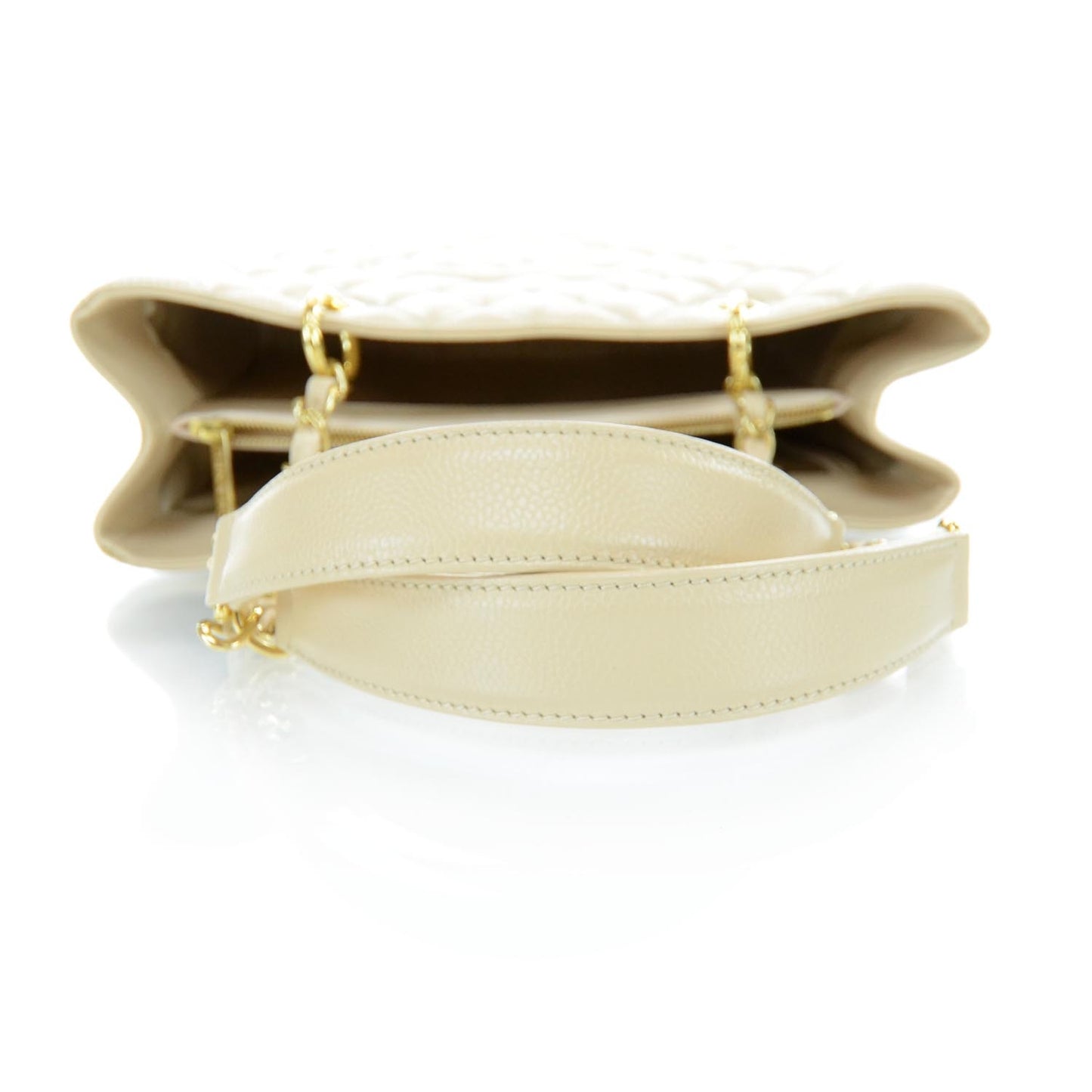 Caviar Grand Shopping Tote GST Beige Clair