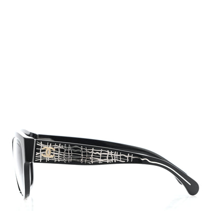 Chanel Acetate Polarized Pantos Sunglasses 5434 Black 3 of 7