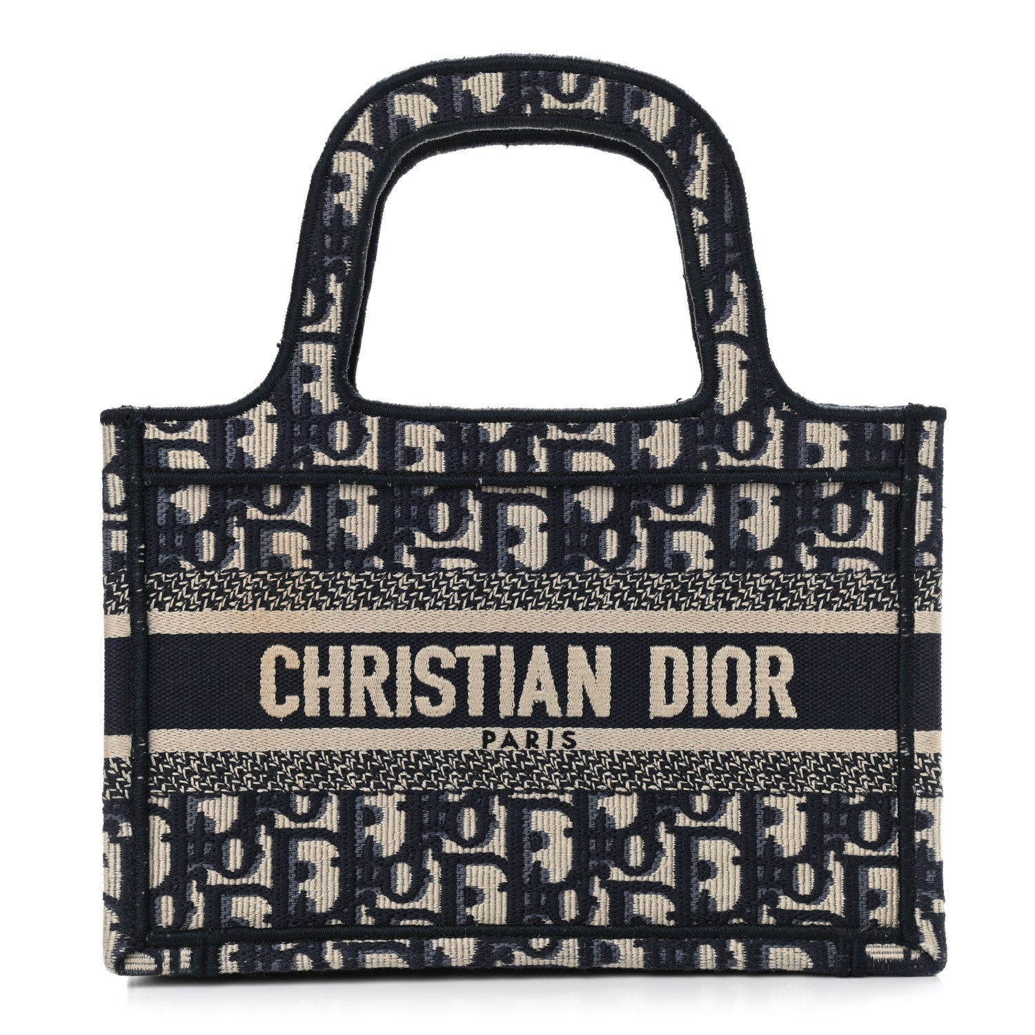 Christian Dior Oblique Mini Book Tote Blue Multicolor 1 of 8