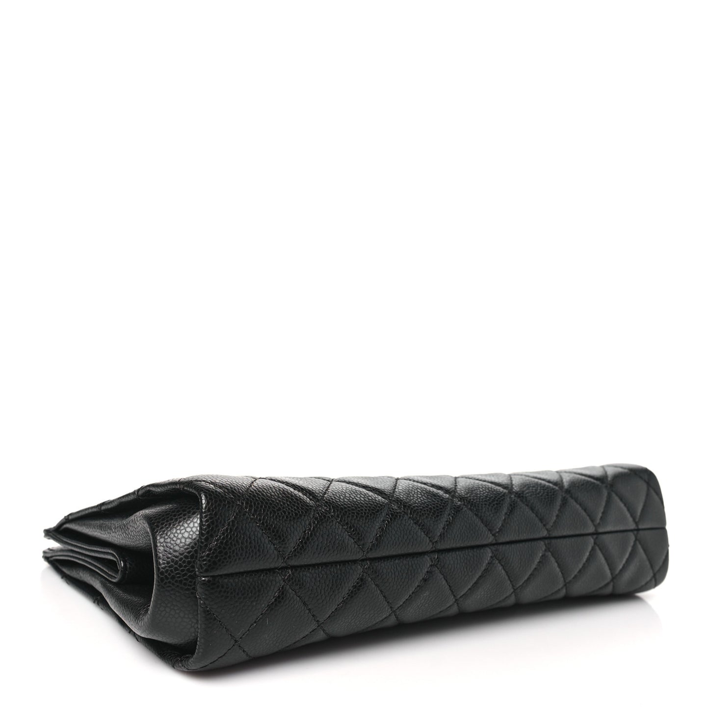 Caviar Quilted CC Large Clutch Black