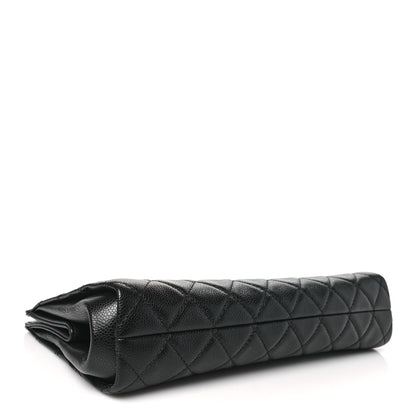 Chanel Caviar Quilted CC Large Clutch Black 4 of 11