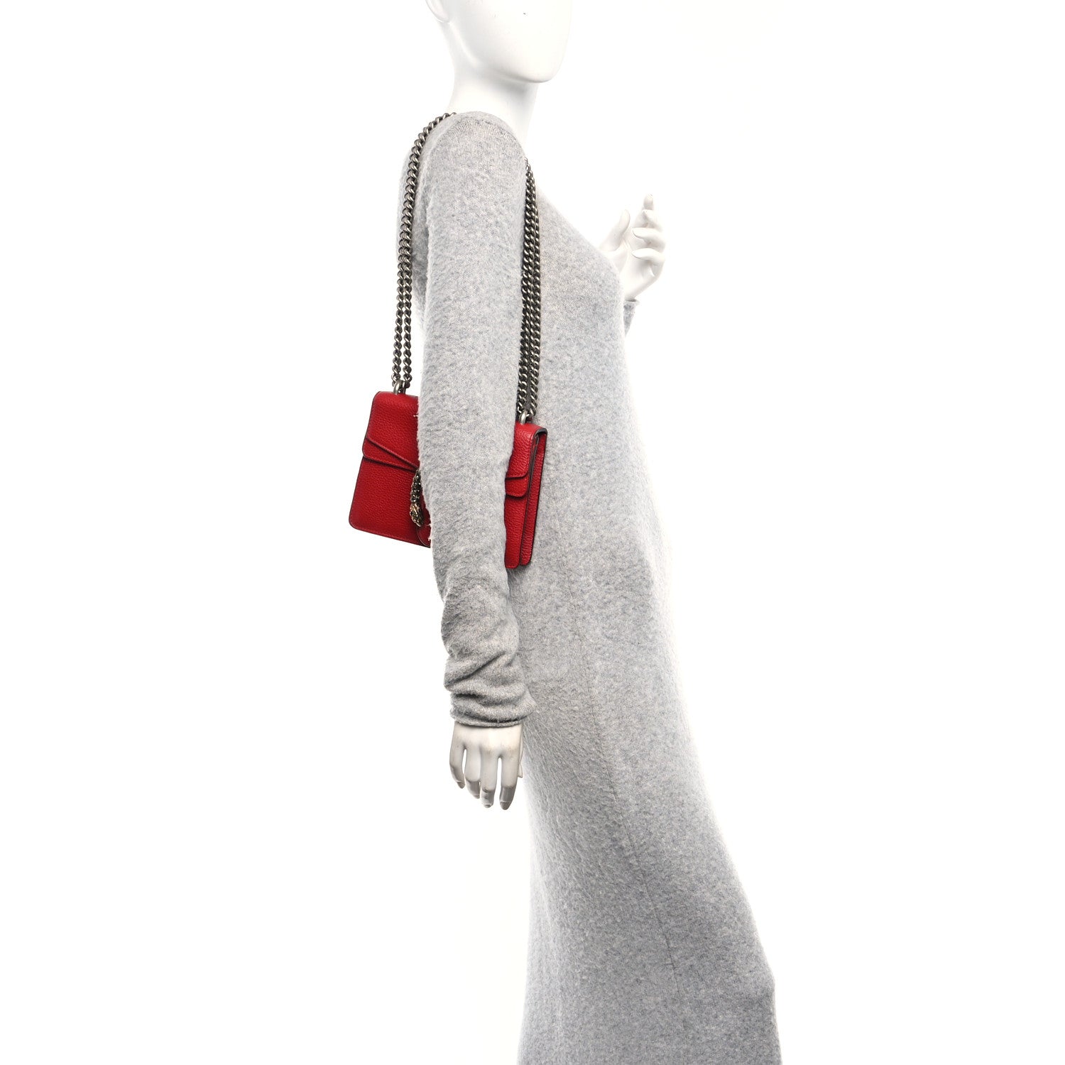 Gucci Calfskin Mini Dionysus Shoulder Bag Hibiscus Red 2 of 15