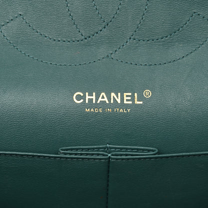 Chanel Lambskin Quilted Jumbo Double Flap Green 6 of 18