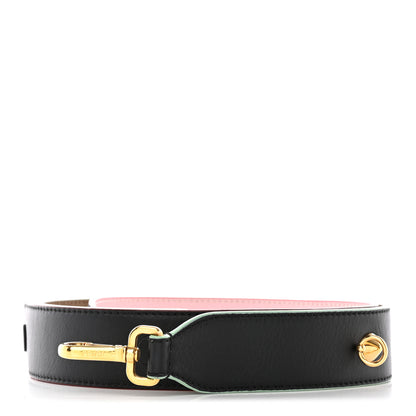 Fendi Vitello Dolce Tri-Color Buttoned Strap You Black Peonia Cuoio 1 of 10