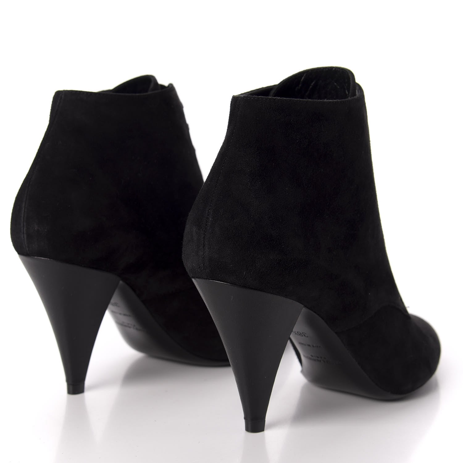 Saint Laurent Suede Kiki Lace-Up Ankle Boot 38.5 Black 4 of 10