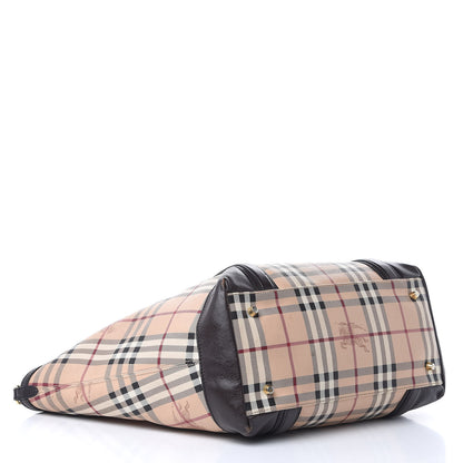 Burberry Haymarket Check Jameson Tote Chocolate 4 of 17