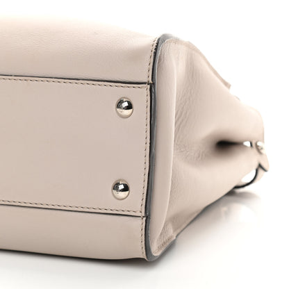Fendi Vitello Seta Shiny Nappa Medium Peekaboo Iconic Satchel Grigio Polvere Bordeaux 11 of 15