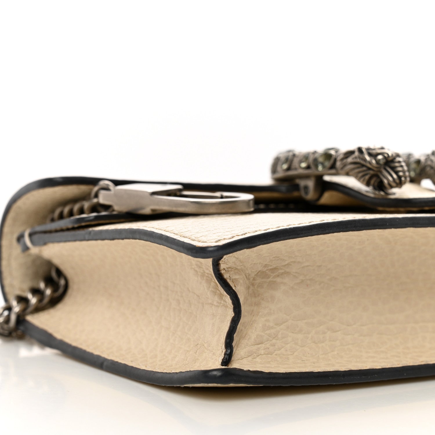 Gucci Dollar Calfskin Crystal Super Mini Dionysus Shoulder Bag Mystic White Black Diamond 9 of 11