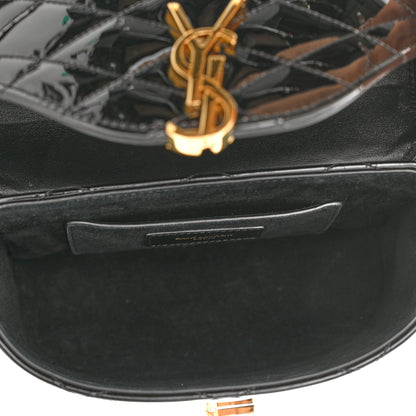 Saint Laurent Patent Matelasse Monogram June Box Bag Black 5 of 9