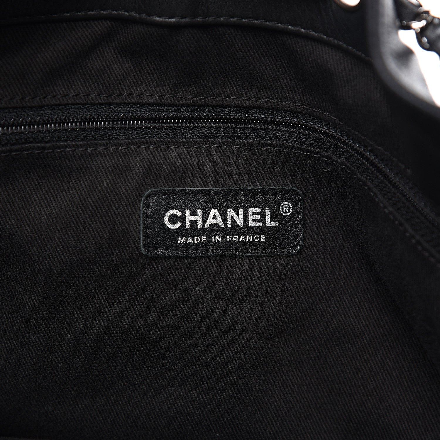 Chanel Calfskin Drawstring CC Bucket Bag Black 5 of 11