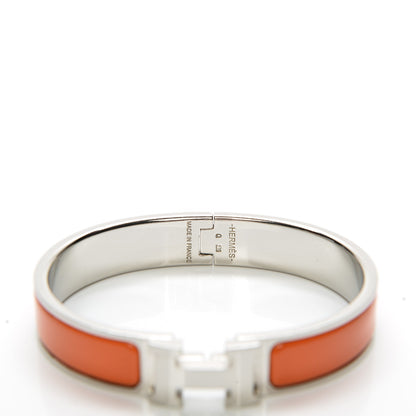 Hermes Enamel Clic Clac H Narrow Bracelet PM Orange 4 of 5