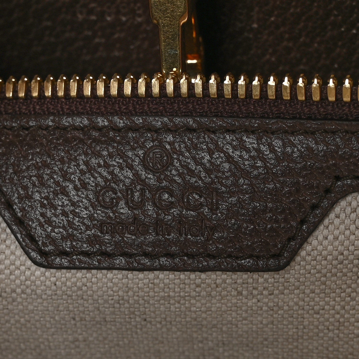 Gucci Monogram Jumbo GG Textured Dollar Calfskin Web Tote Bag Camel Ebony New Acero 6 of 13