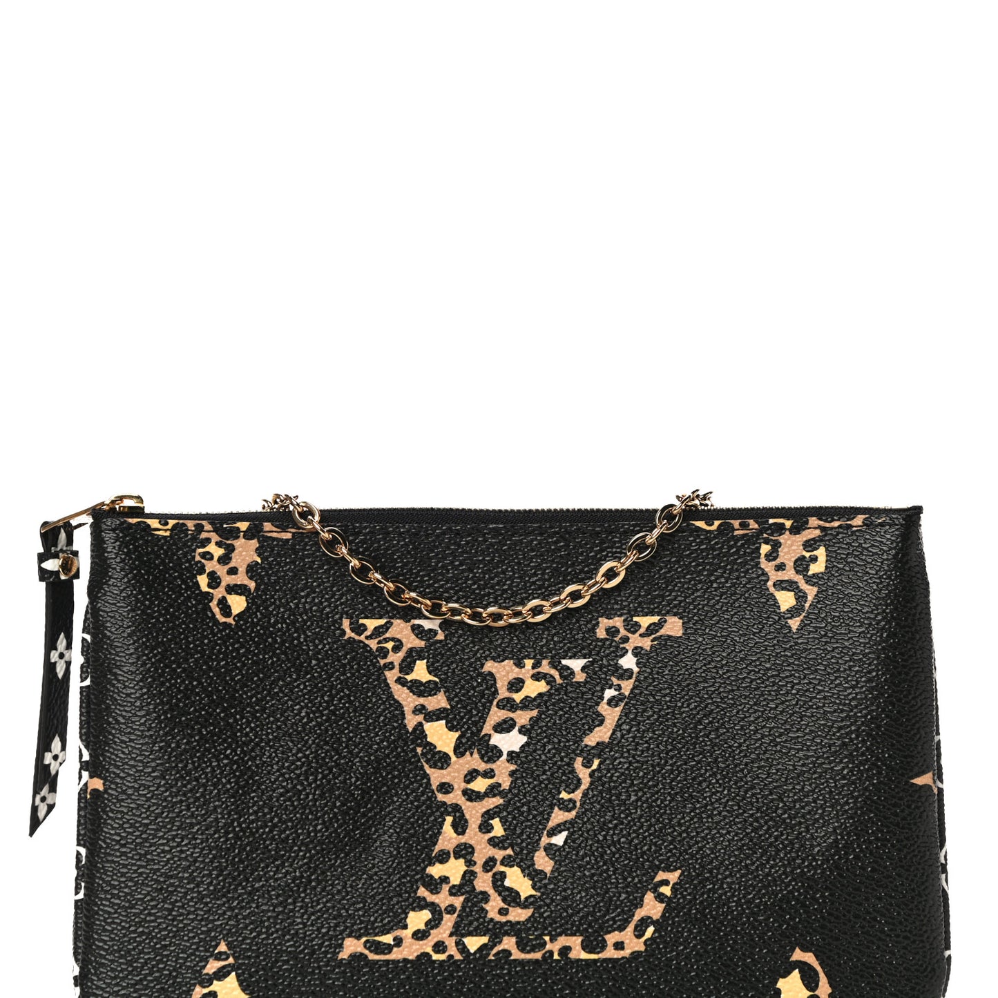 Monogram Giant Jungle Pochette Double Zip Black
