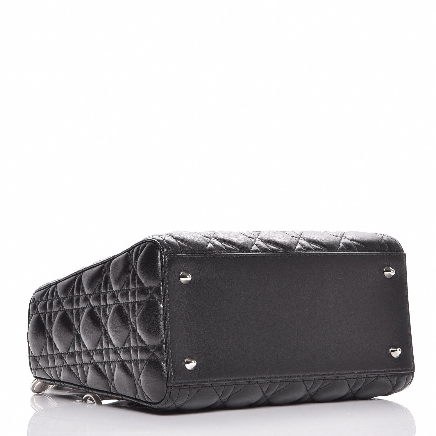 Christian Dior Lambskin Cannage Medium Lady Dior Black 5 of 8