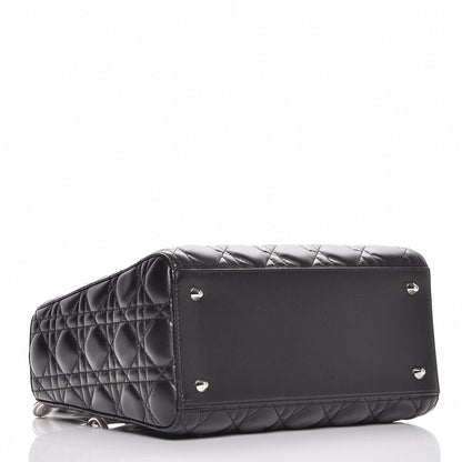 Christian Dior Lambskin Cannage Medium Lady Dior Black 5 of 8