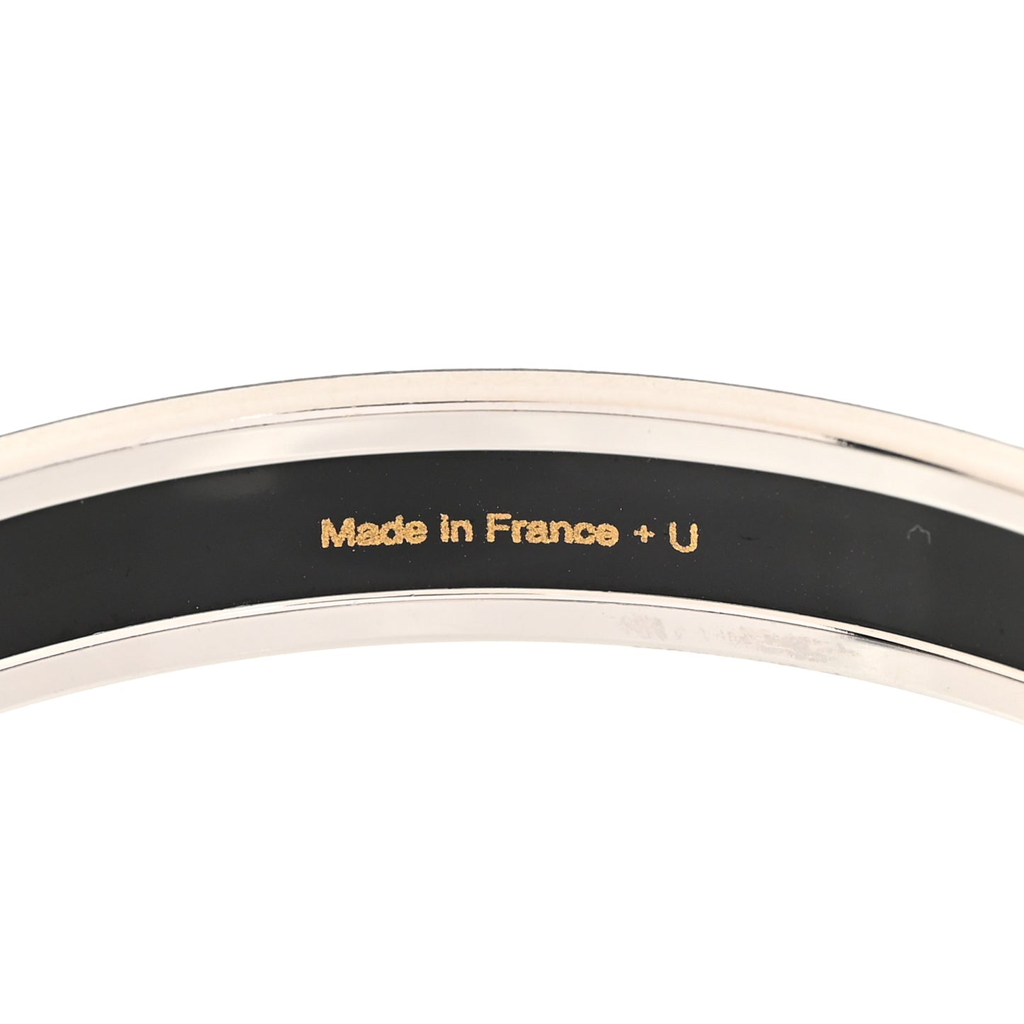Printed Enamel Narrow lOP'H Bracelet 65 White