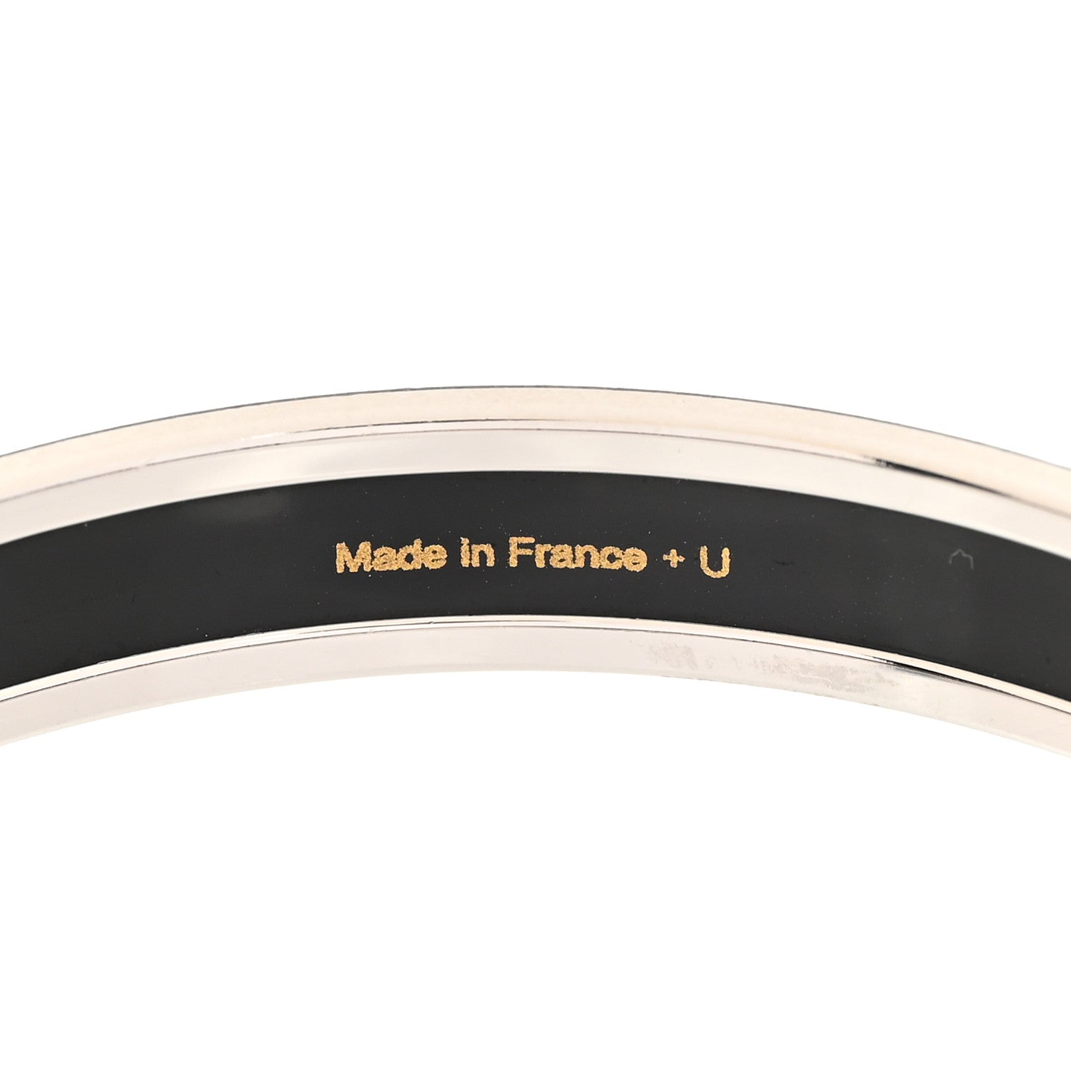 Hermes Printed Enamel Narrow lOP'H Bracelet 65 White 4 of 5