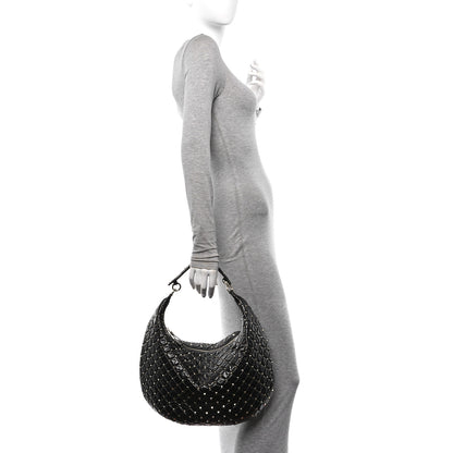 Valentino Garavani Nappa Rockstud Spike Hobo Black 2 of 9