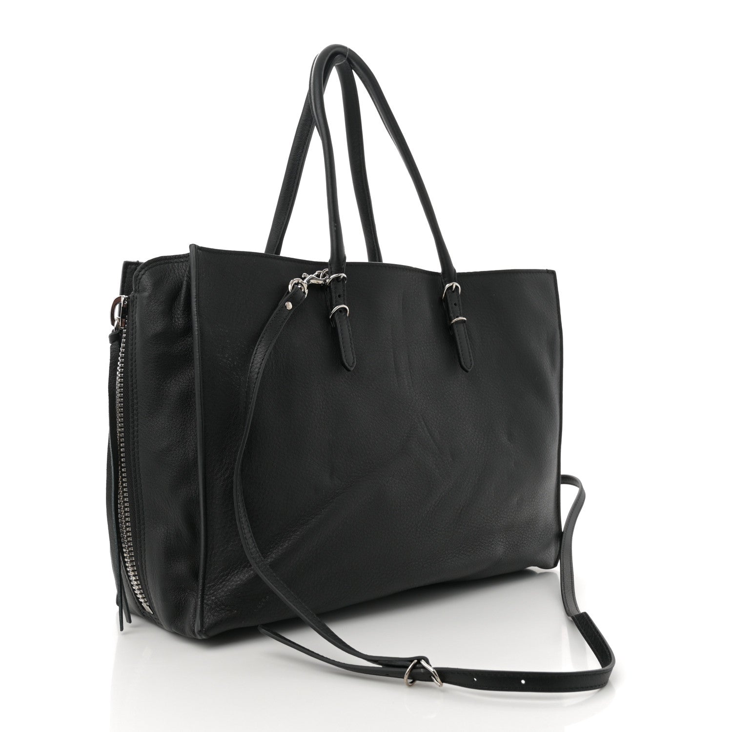 Balenciaga Veau Papier B4 Zip Around Tote Black 3 of 12