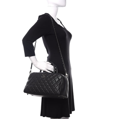 Chanel Caviar Quilted Large Coco Handle Bowling Bag Black 2 of 11