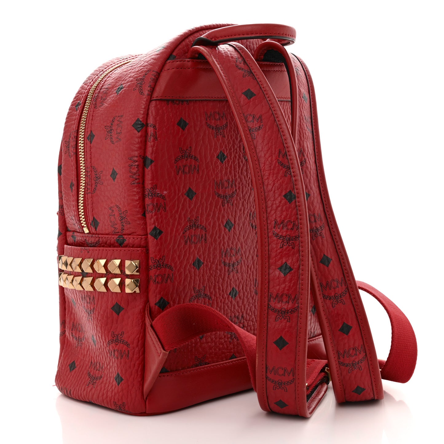 Visetos Small Side Stud Stark Backpack Red