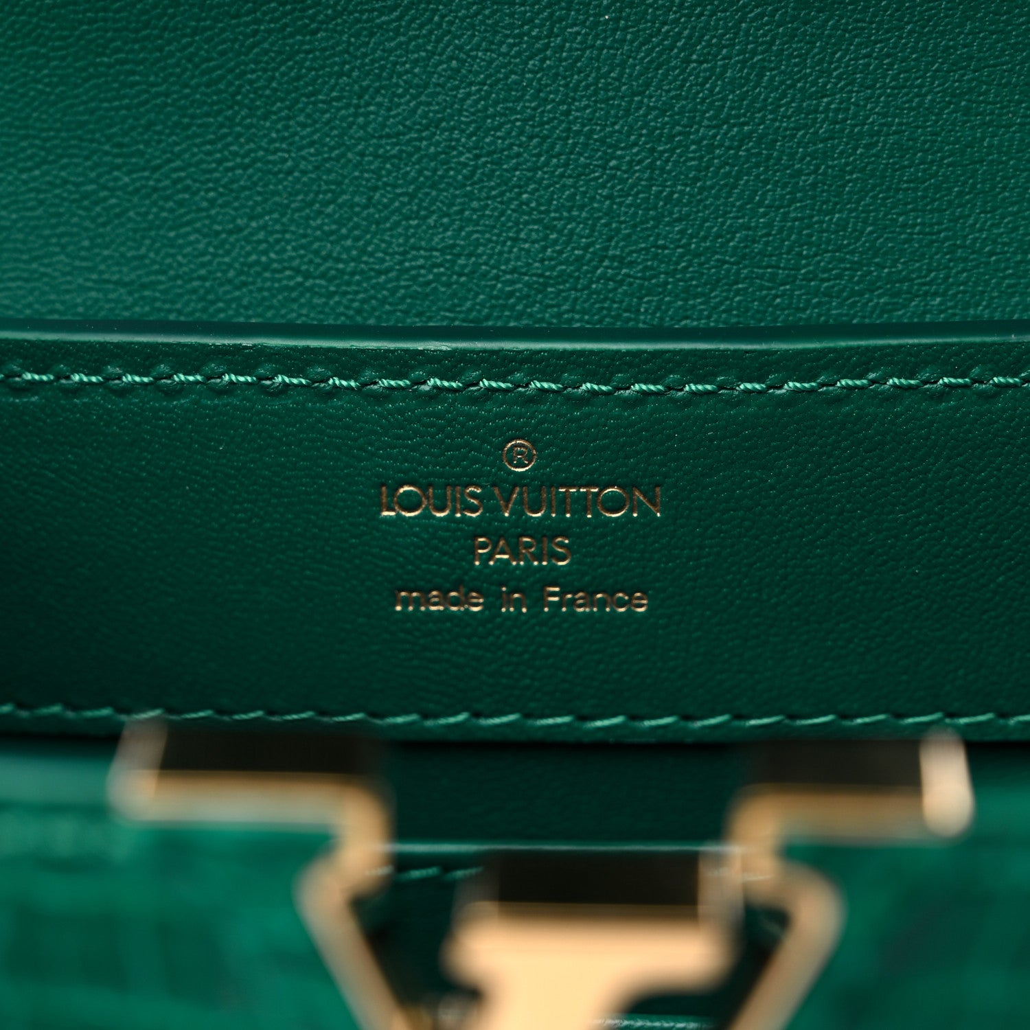 Louis Vuitton Crocodile Mini Capucines Emeraude 6 of 10