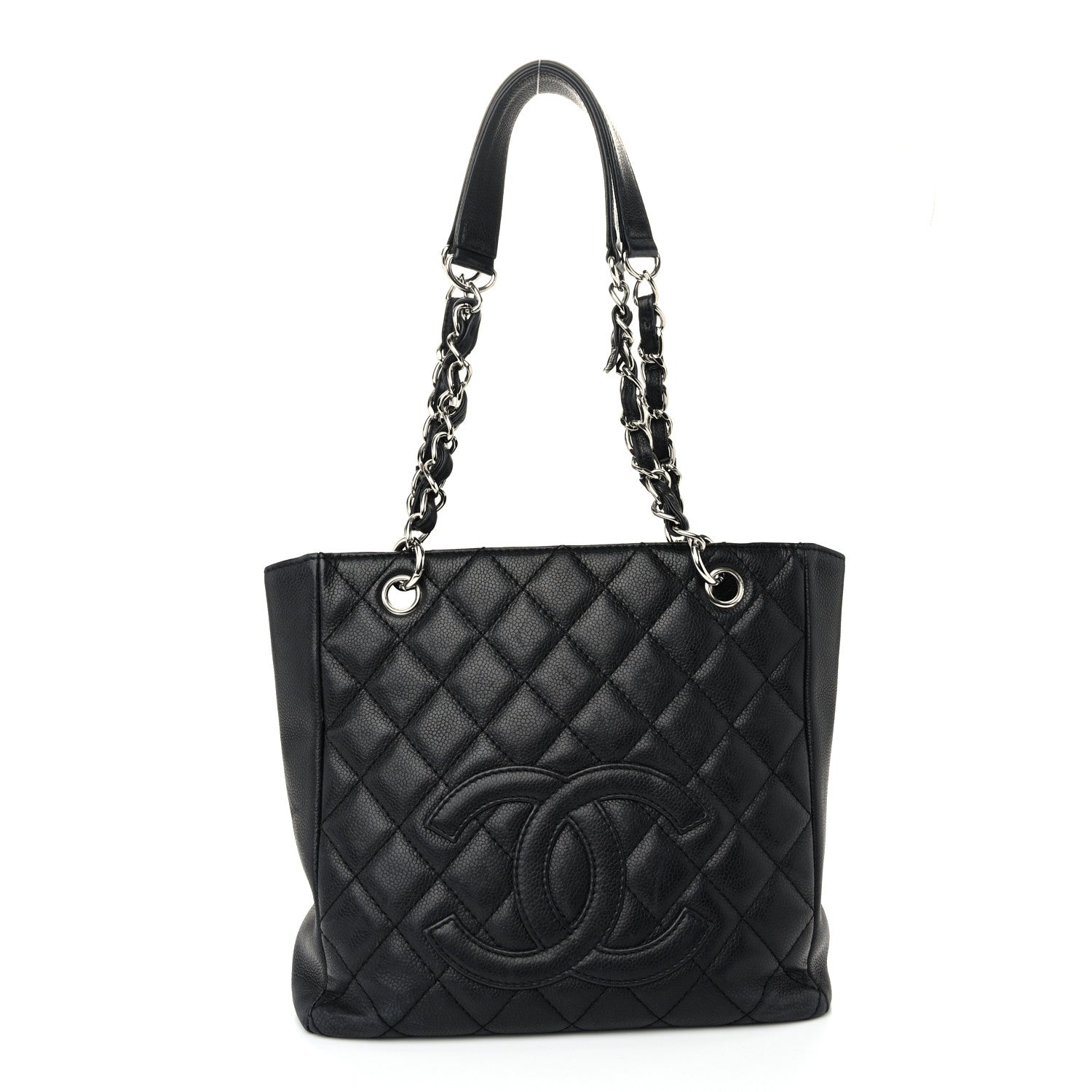 Chanel Caviar Quilted Petit Shopping Tote PST Black 1 of 11