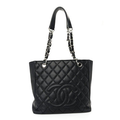 Chanel Caviar Quilted Petit Shopping Tote PST Black 1 of 11
