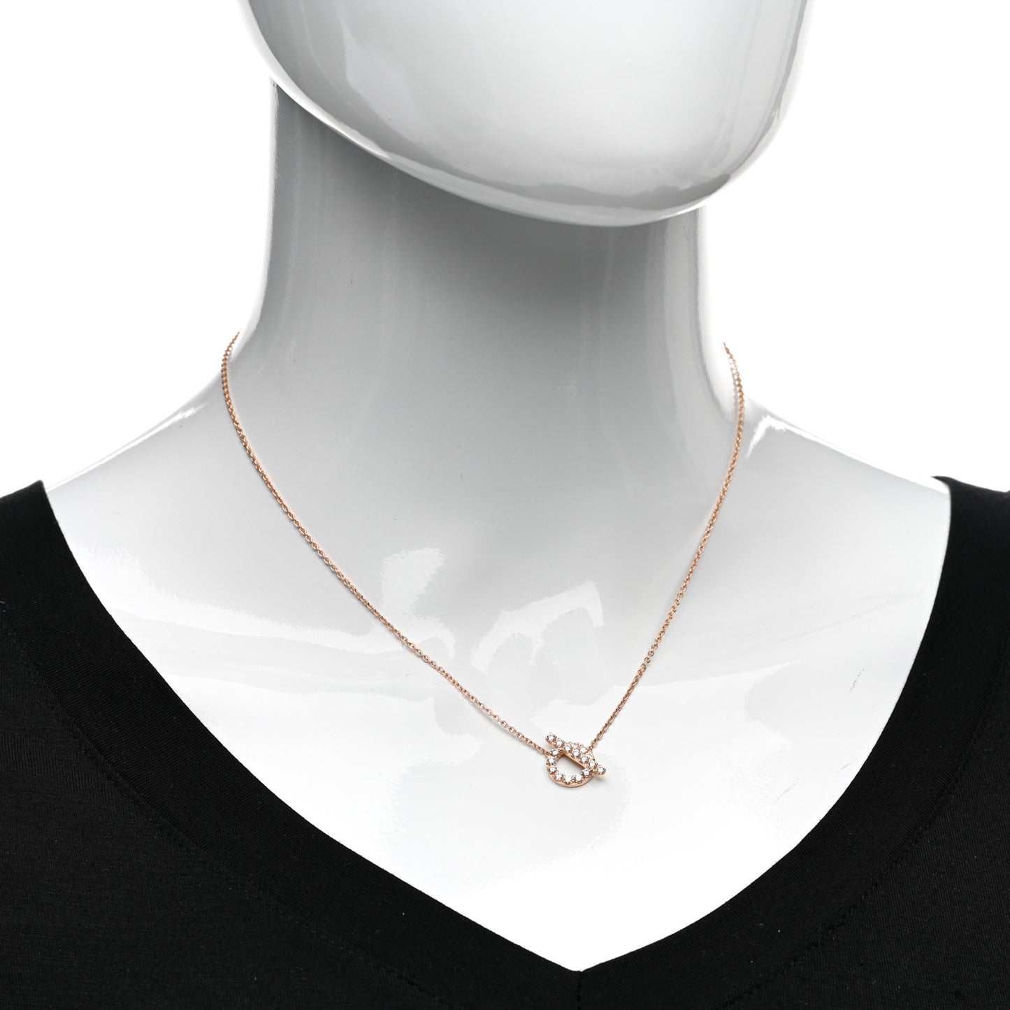 18K Rose Gold Diamond Finesse Pendant Necklace