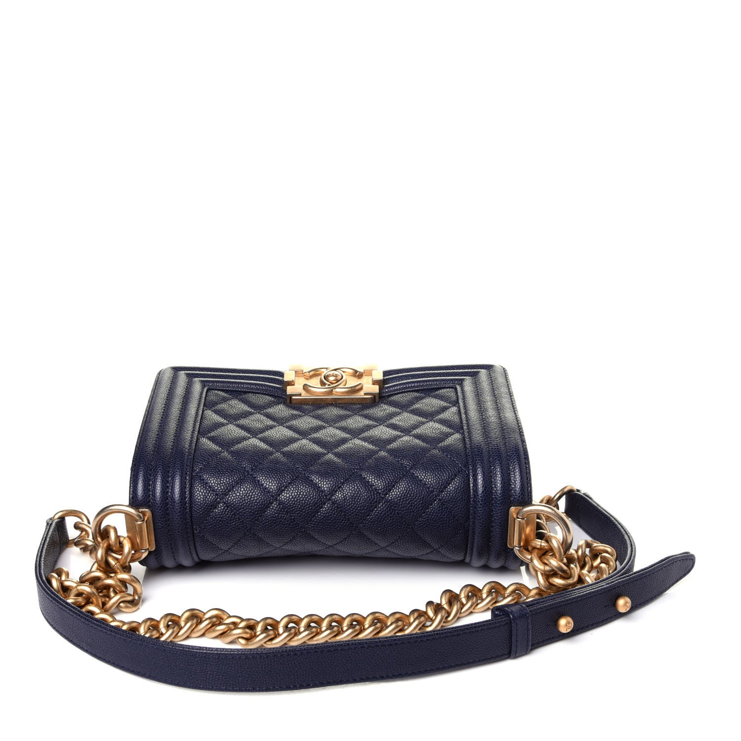 Chanel Caviar Quilted Small Boy Flap Navy 18 of 23