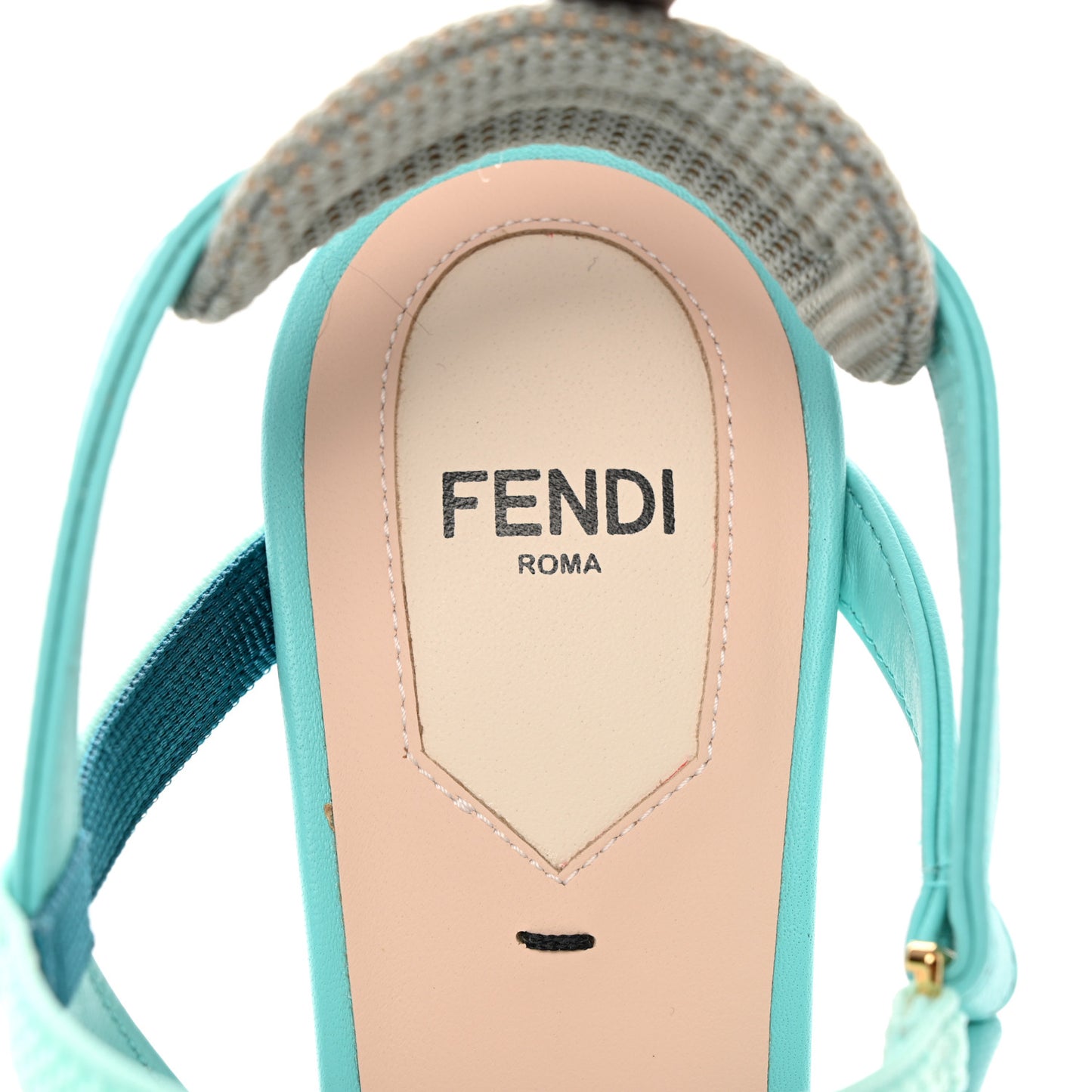 Organza Sequin Paillettes Colibri Lite 85mm Slingback Pumps 38.5 Nudo Blue Tiffany Blue